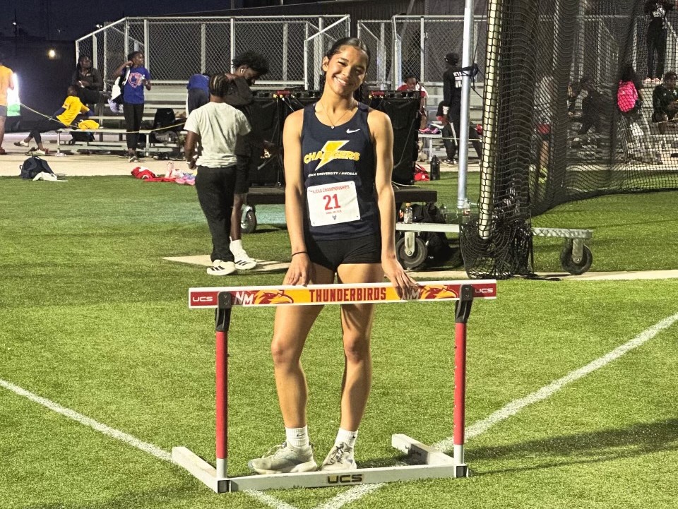 Sophomore Aaliyah Keil at the NJCAA National Track Meet
